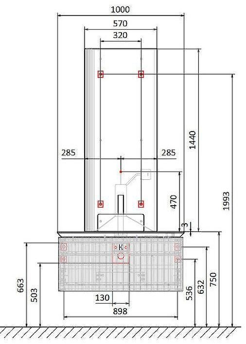 Тумба под раковину Jorno Strong 100 Str.01.100/P/A подвесная Антрацит