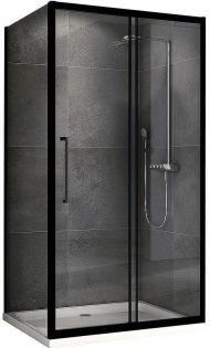 Душевой уголок Abber Schwarzer Diamant 160x85 AG30160BH-S85B профиль Черный стекло прозрачное