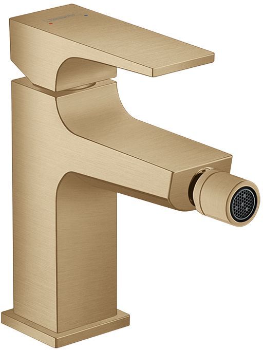 Hansgrohe Metropol Смеситель для биде, на 1 отв, с донным клапаном, излив: 12.9см, цвет: шлифованная бронза