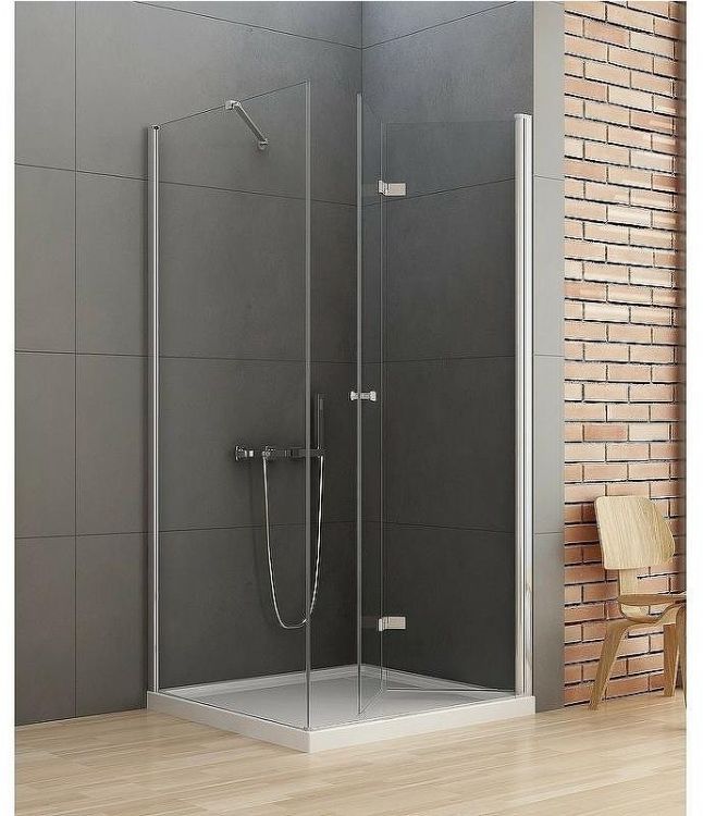 Душевой уголок New Trendy New Soleo Chrome 70х120 R D-0151A/D-0151B профиль Хром стекло прозрачное