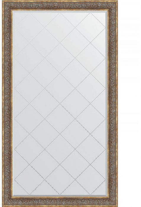Зеркало Evoform Exclusive-G Floor 204х114 BY 6371 с гравировкой в багетной раме - Вензель бронзовый 101