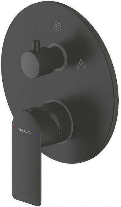Смеситель для душа Bravat Eddie Black PB8369402BW-2-ENG Черный