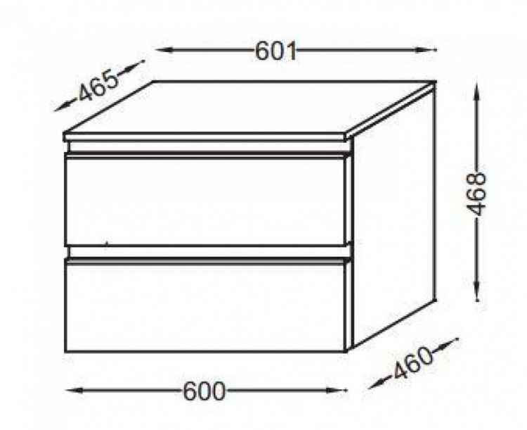 Комод Jacob Delafon Vox EB2060-RA-442 серый антрацит лак Комод Jacob Delafon Vox EB2060-RA-442 серый антрацит лак