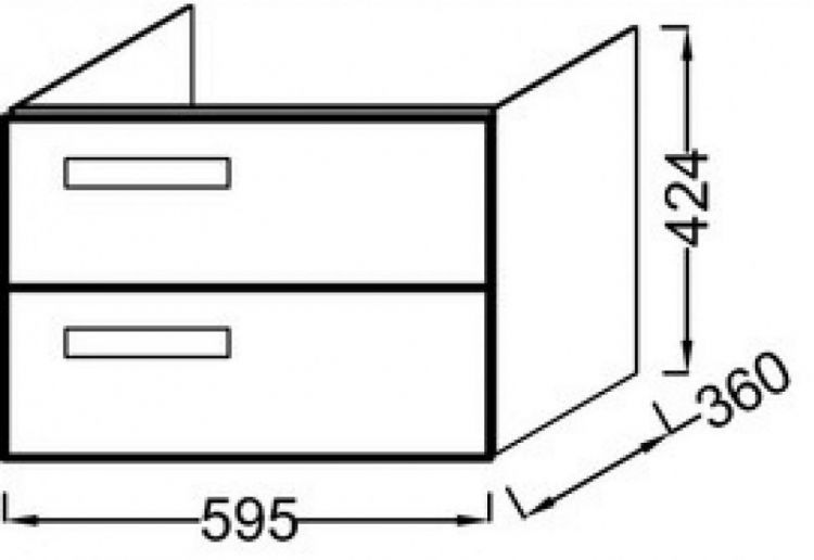 Тумба под раковину Jacob Delafon Rythmik 60 см EB1300-R3 малиновый лак Тумба под раковину Jacob Delafon Rythmik 60 см EB1300-R3 малиновый лак