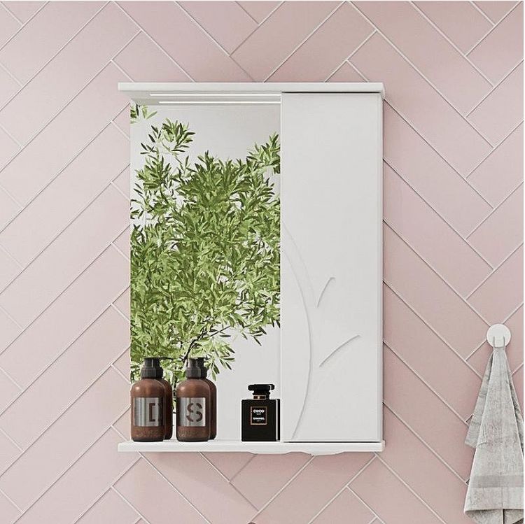 Зеркало со шкафом Volna Adel 50 R zsADEL50.R-01 с подсветкой Белое