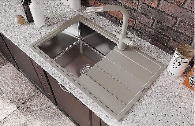 Кухонная мойка Florentina Комби-780 21.395.D0780.305 Грей