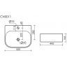 Умывальник CERAMICANOVA Element накладной прямоугольный пристенный CN5011