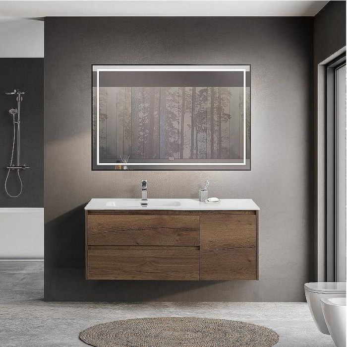 Тумба под раковину BelBagno Kraft 120 L KRAFT-1200-2C-1A-SO-RT-L подвесная Rovere Tabacco