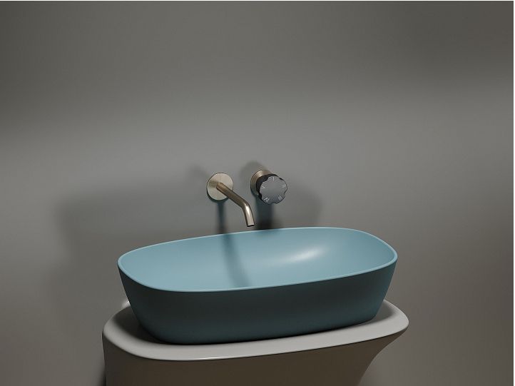 Умывальник CERAMICANOVA Element чаша накладная овальная (цвет Зеленый Матовый) CN6049MLG