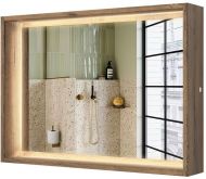 Зеркало ЗОВ Парма 90 PZ90AT с подсветкой цвет Древесина Аттик