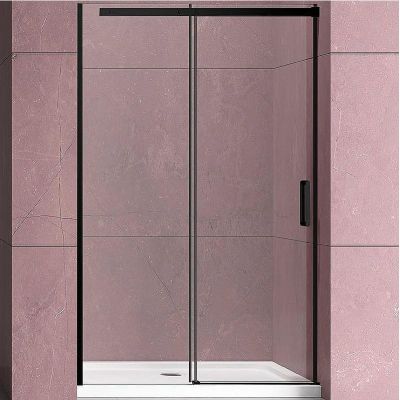 Душевая дверь Vincea Dice 130 VDS-4D130CLB профиль Черный стекло прозрачное
