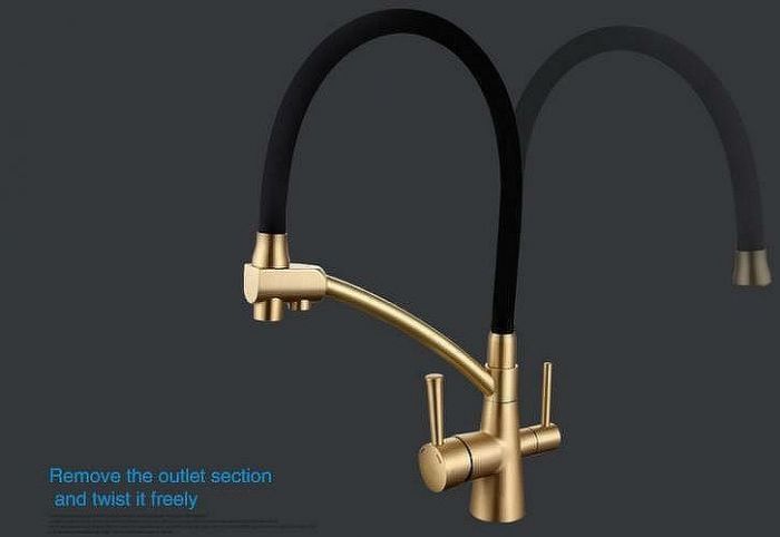 Смеситель для кухни Gappo G4398-1 Бронза Черный