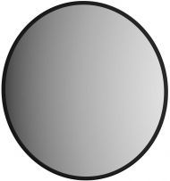 Зеркало Defesto Aura 50х50 DF 2992 с подсветкой 12W-3000K/Без выключателя/Теплый белый свет/Черная рама