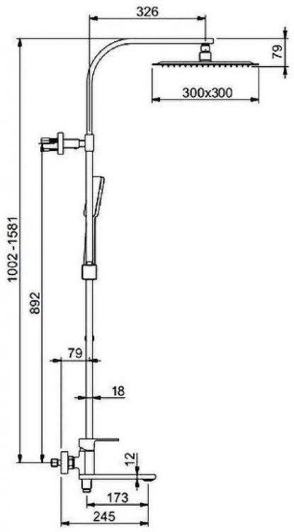 Душевая система Gappo G83 G2483 Хром