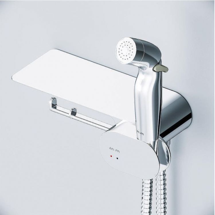 Унитаз компакт AM.PM Inspire CK50C1704W с гигиеническим душем и ершиком с бачком и сиденьем Микролифт