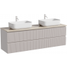 Тумба подвесная SANCOS Snob T 790х445х500, c двумя ящиками оснащенными доводчиками, Doha Soft, цвет Kreman, SNT80SM