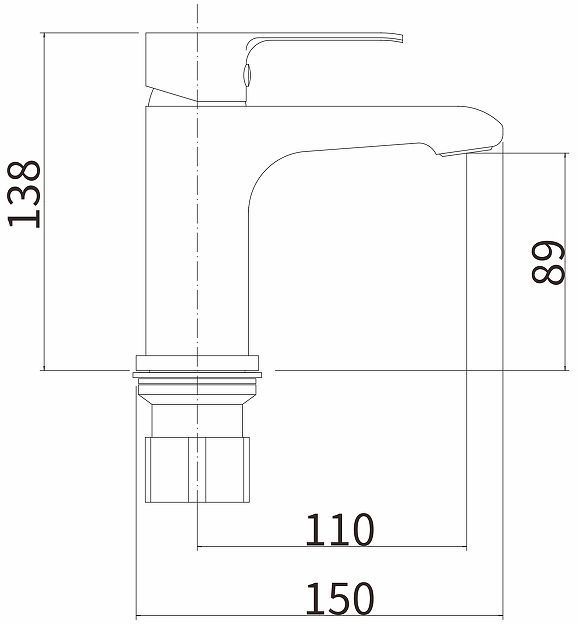 Смеситель для раковины Fashun A1082-7 цвет Черный