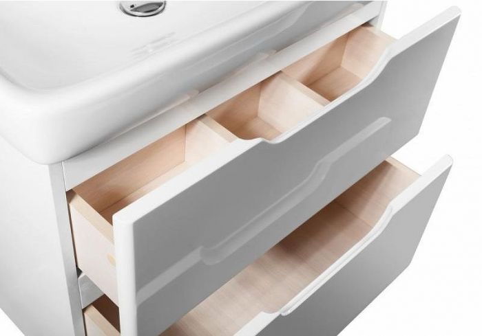 Тумба под раковину Dreja Q 70 99.0002 подвесная Белый глянец