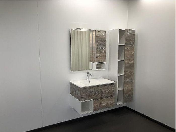 Зеркальный шкаф Comforty Турин 75 00004144198 Дуб бежевый