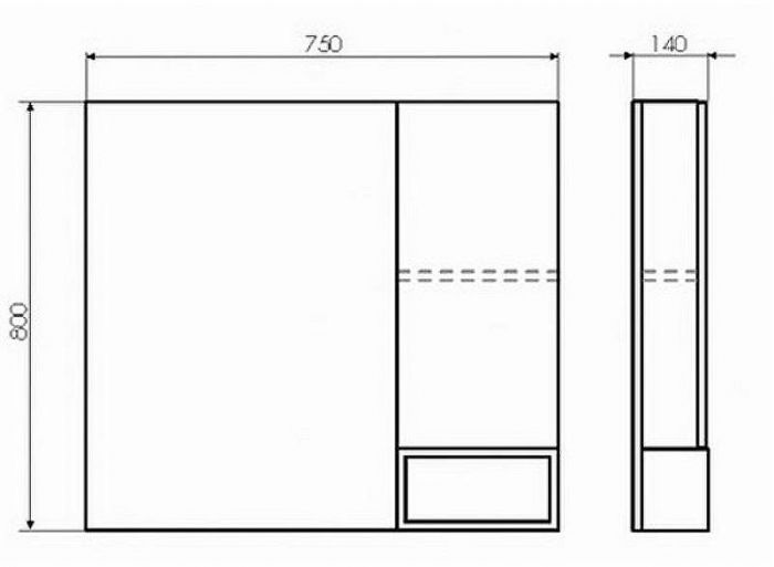 Зеркальный шкаф Comforty Турин 75 00004144198 Дуб бежевый