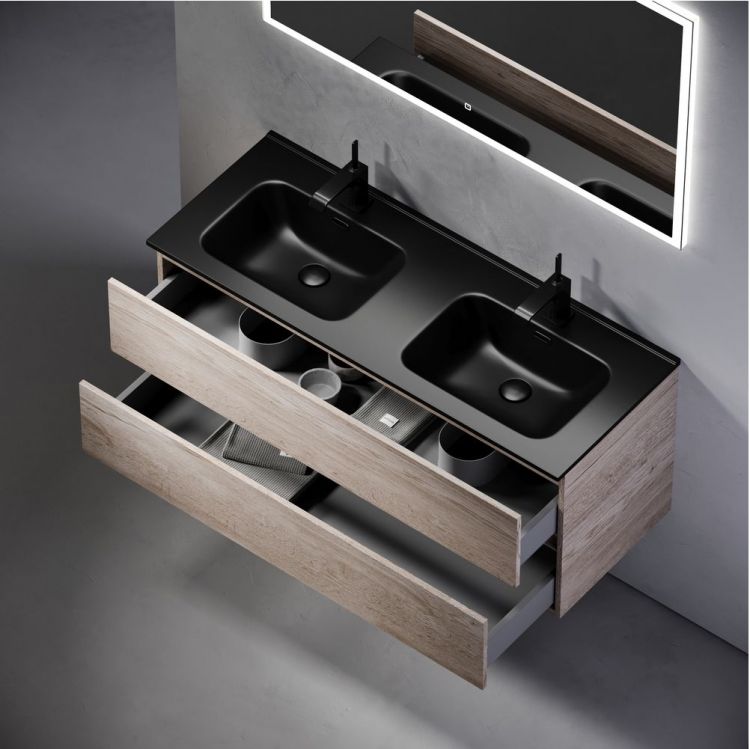 Тумба подвесная SANCOS под раковину Urban дуб галифакс натуральный, 1190х450х550, UR120-2EG