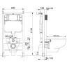 Инсталляция Aquatek Standart 50 INS-0000012 для унитаза без клавиши смыва