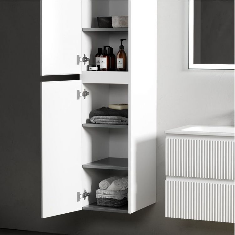 Шкаф-пенал SANCOS Snob R подвесной, Bianco 350х350х1650, PSNR35W