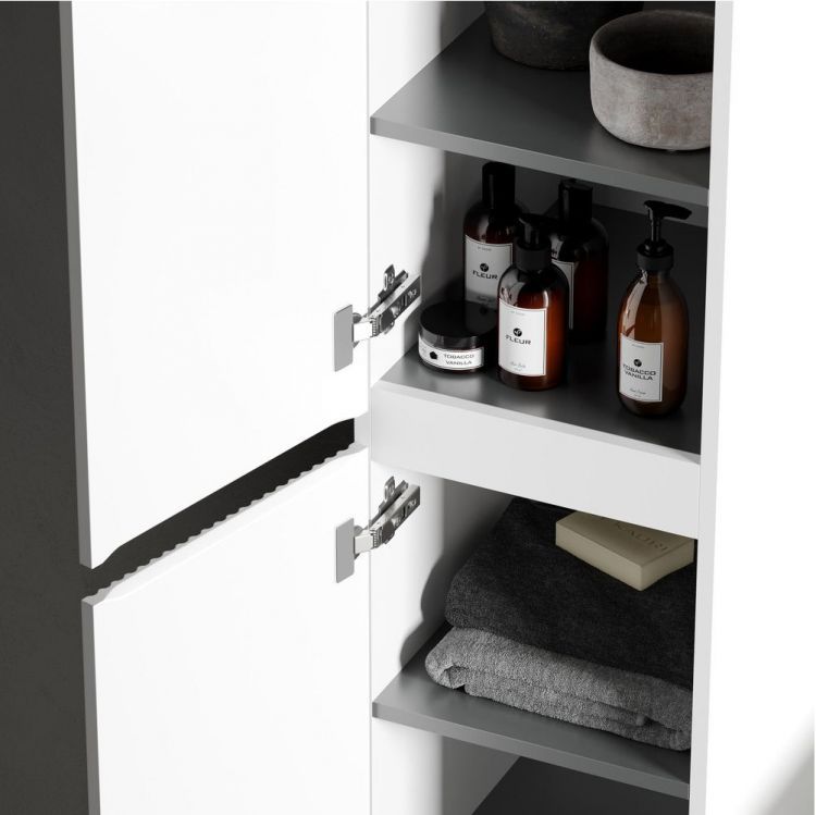 Шкаф-пенал SANCOS Snob R подвесной, Bianco 350х350х1650, PSNR35W