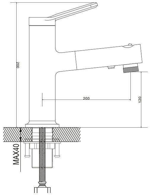 Смеситель для раковины Raffine F281H цвет Черный