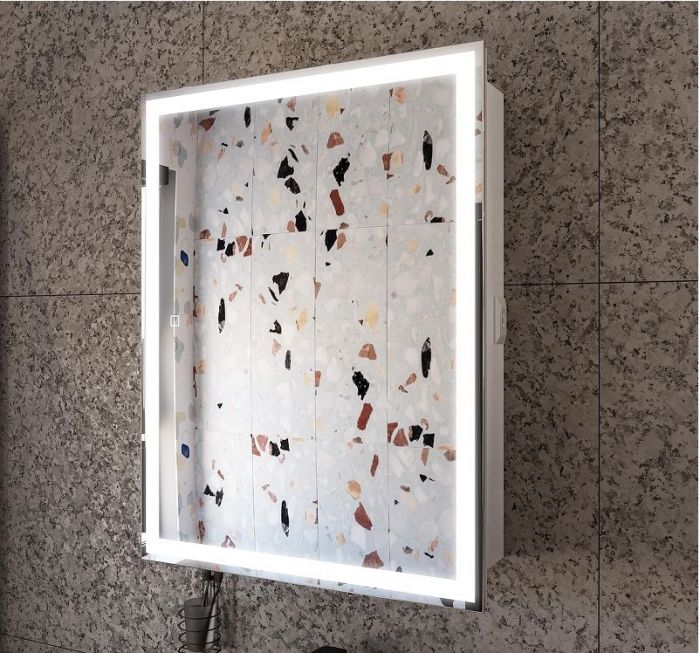 Зеркальный шкаф STWORKI Эстерсунд 60 LED-00002607 с подсветкой цвет Белый