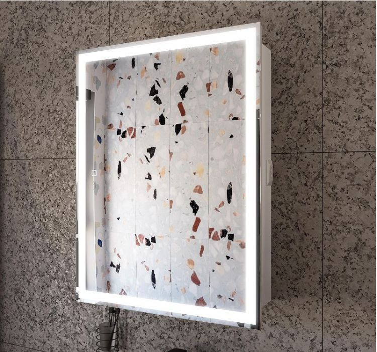 Зеркальный шкаф STWORKI Эстерсунд 60 LED-00002607 с подсветкой цвет Белый