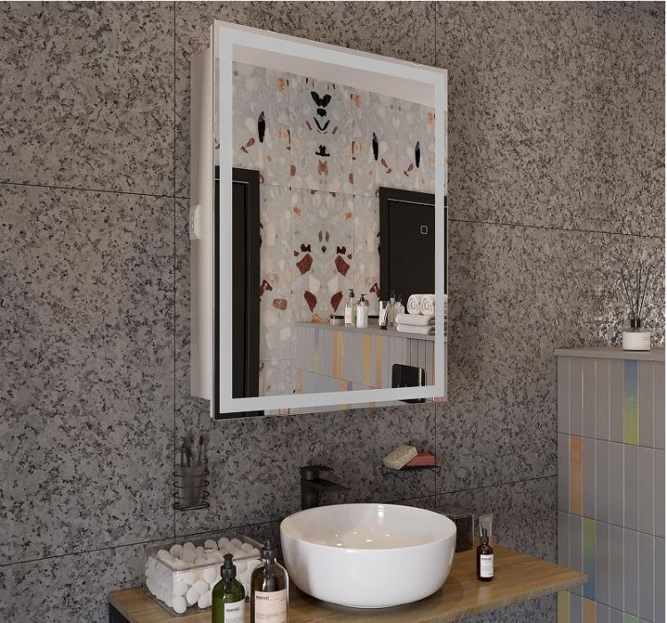 Зеркальный шкаф STWORKI Эстерсунд 60 LED-00002607 с подсветкой цвет Белый