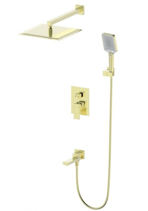 Душевая система Wonzon & Woghand Cube WW-88939016-BG цвет Брашированное золото