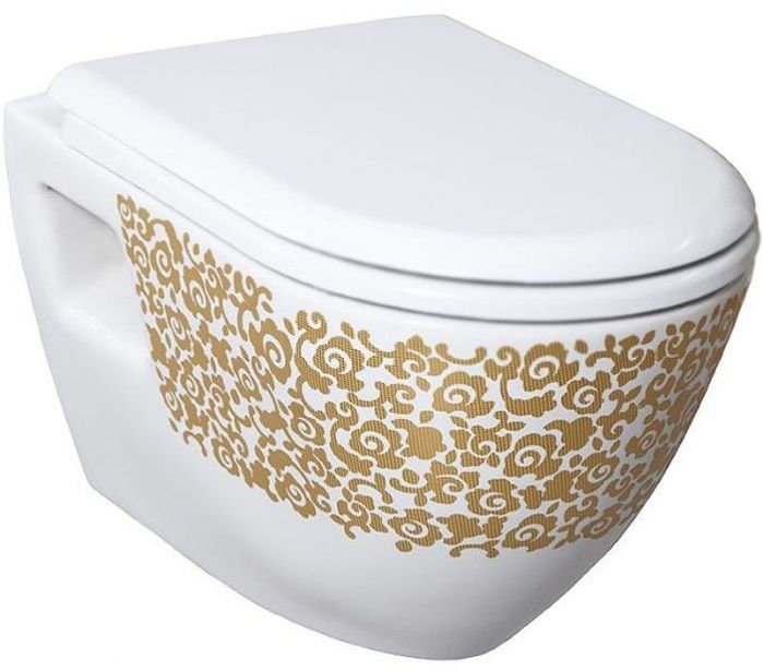 Унитаз биде Creavit Terra TP325-00CB00E-CA00 подвесной Белый с декором без сиденья