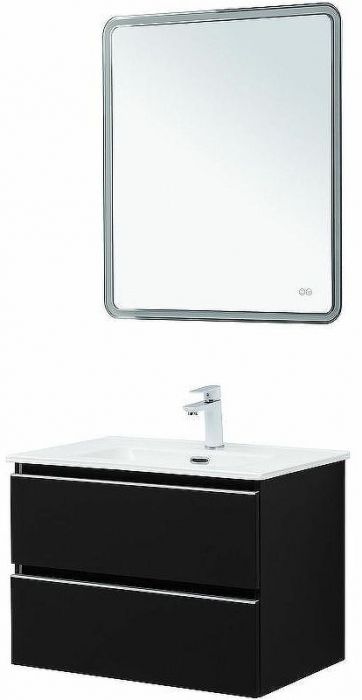 Тумба под раковину Aquanet Вега 70 329596 подвесная Черная матовая