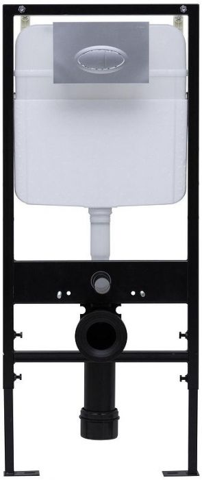 Инсталляция Logan Oval 299421 для унитаза с клавишей смыва цвет Хром матовый