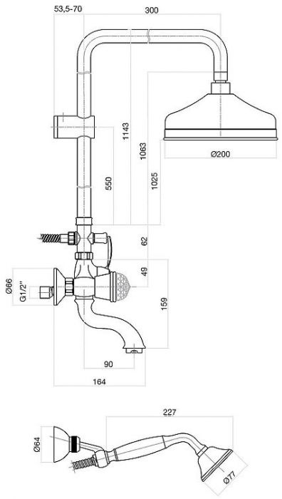 Душевая система Fiore XT Sky 17CR0615 цвет Хром