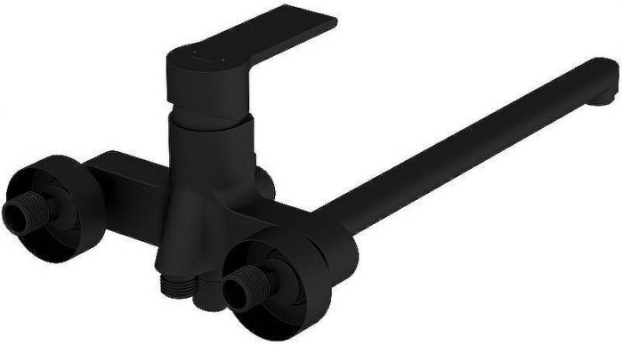 Смеситель для ванны Cersanit Brasko Black 64092 универсальный Черный матовый