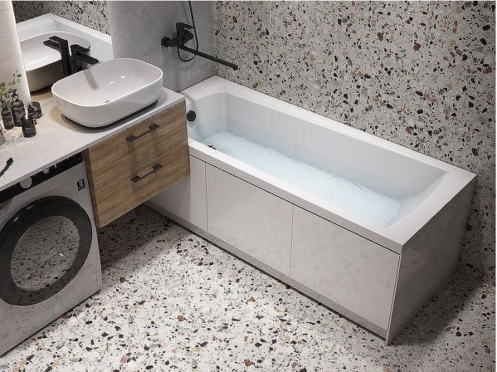 Смеситель для ванны Cersanit Brasko Black 64092 универсальный Черный матовый