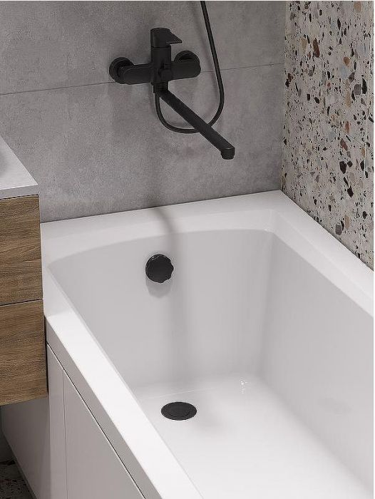 Смеситель для ванны Cersanit Brasko Black 64092 универсальный Черный матовый