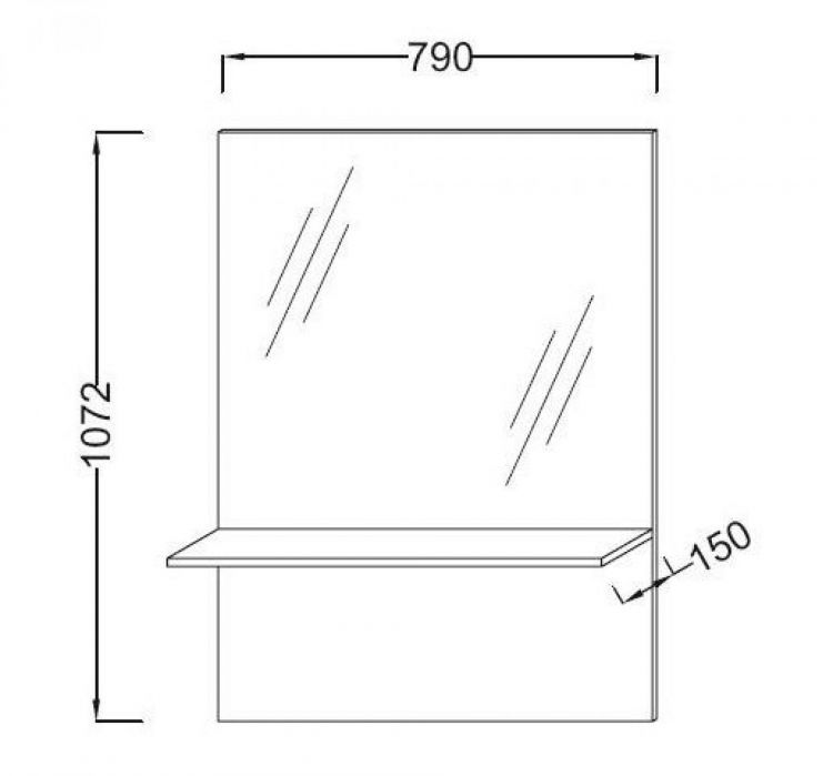 Зеркало высокое Jacob Delafon Struktura EB1213-E16 ореховое дерево Зеркало высокое Jacob Delafon Struktura EB1213-E16 ореховое дерево