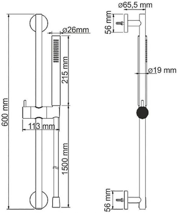 Душевой гарнитур WasserKRAFT A142 Хром