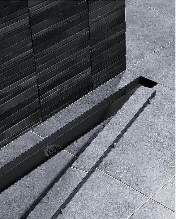 Душевой лоток Timo Drain System 90 DS230209/03 с Черной матовой решеткой / под плитку