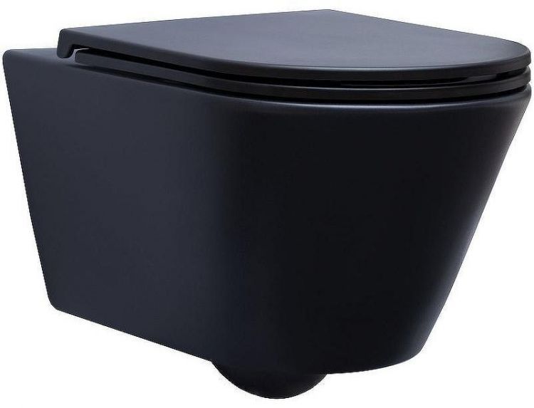 Унитаз Aquanet Lake WB 316462 подвесной Черный матовый без сиденья