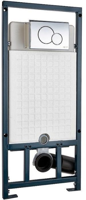 Комплект унитаза Ceruttispa B-2376-3 7183 с сиденьем Микролифт и инсталляцией WeltWasser WW Marberg 507 10000005949+10000005952 с клавишей смыва Хром глянцевый