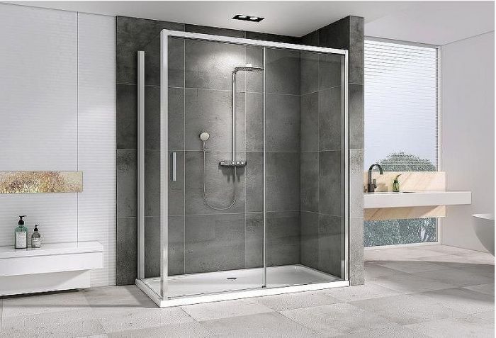 Душевой уголок Abber Komfort 150x90 AG93150-S92 профиль Хром стекло прозрачное