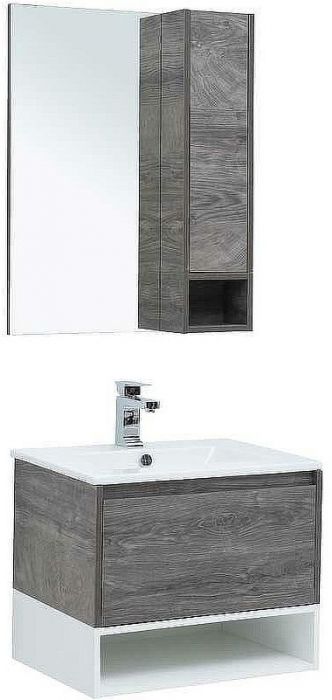 Комплект мебели для ванной STWORKI Карлстад 60 440535 подвесной Дуб рошелье Белый