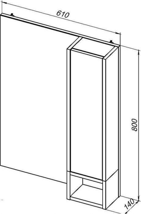 Комплект мебели для ванной STWORKI Карлстад 60 440535 подвесной Дуб рошелье Белый