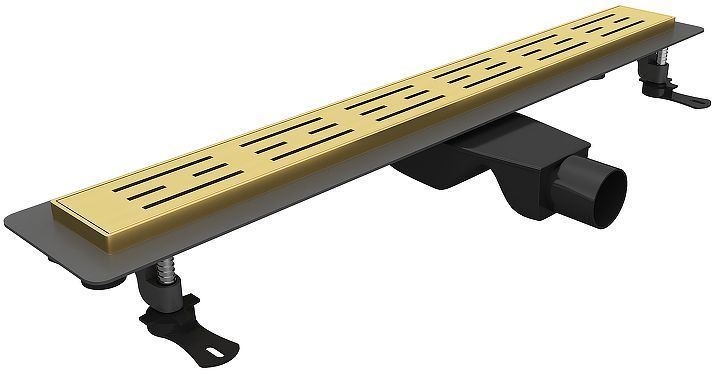 Душевой лоток RGW Drain Leo-30Gb-60 60213060-06 с решеткой Золото брашированное