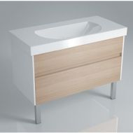Тумба под раковину Kerama Marazzi Buongiorno 97,5x46x77,5 см, корпус белый, фасад дуб санома (BG.100.2\OAK) Тумба под раковину Kerama Marazzi Buongiorno 97,5x46x77,5 см, корпус белый, фасад дуб санома (BG.100.2\OAK)